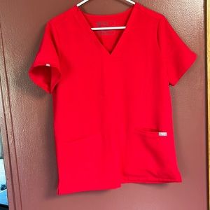 Pop Red Figs Scrub Top